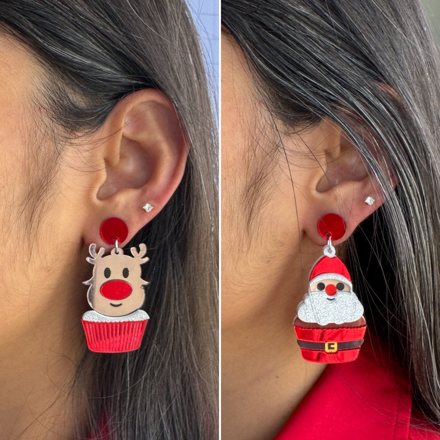 Christmas Cupcake Earrings