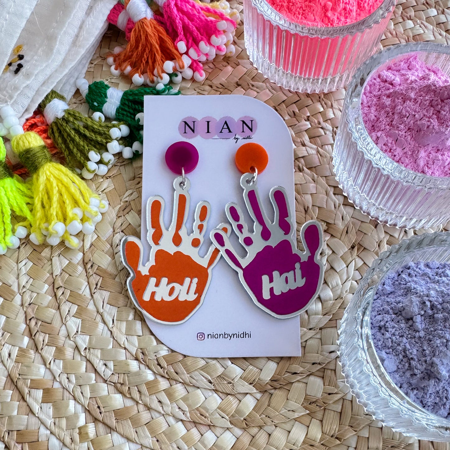 Holi Hands Earrings
