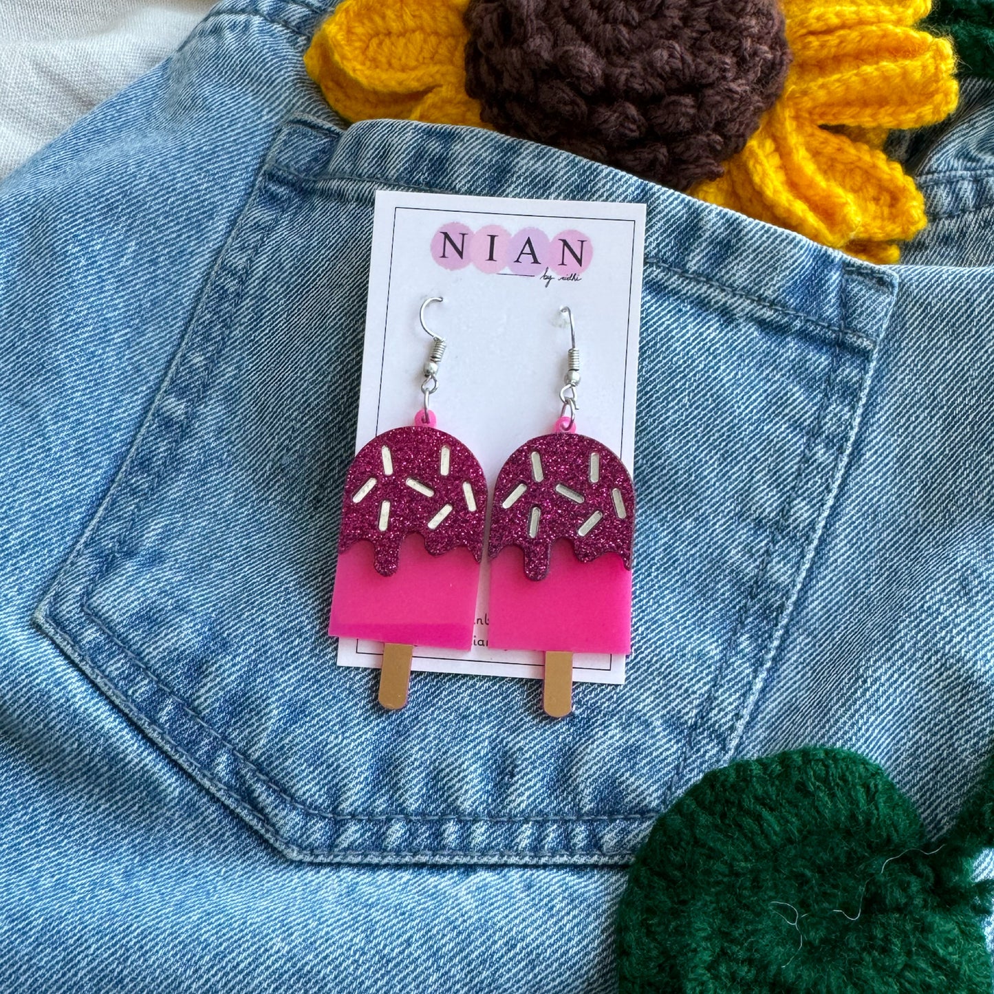 Pink Popsicle Earrings