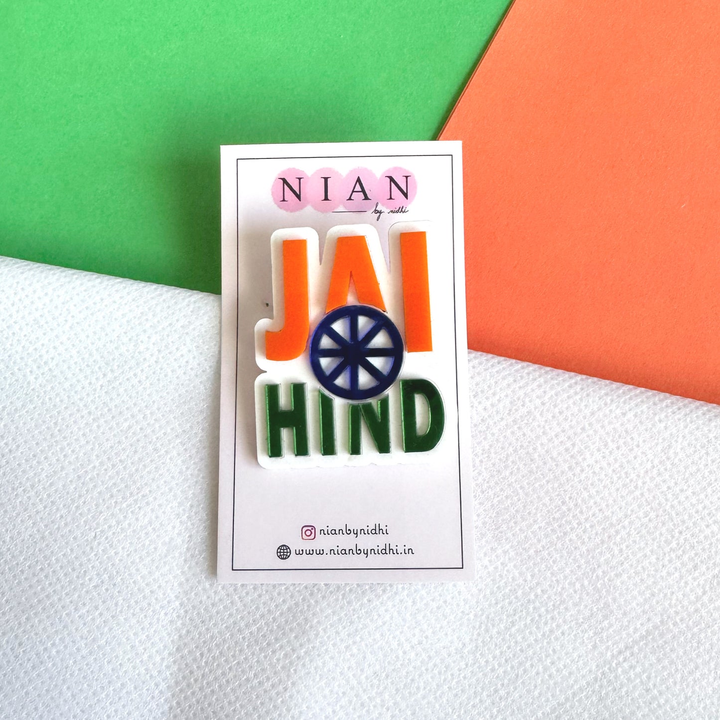 Jai Hind Brooch Pin