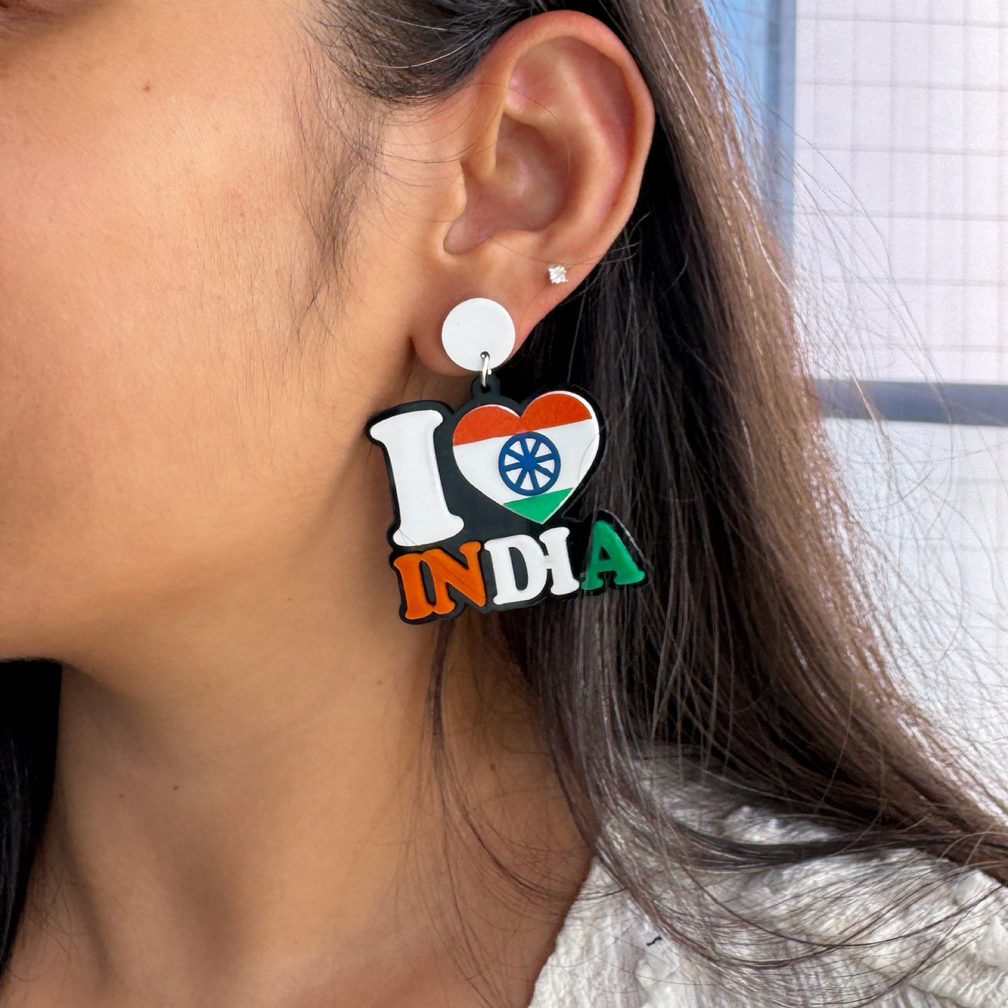 I Love India Earrings