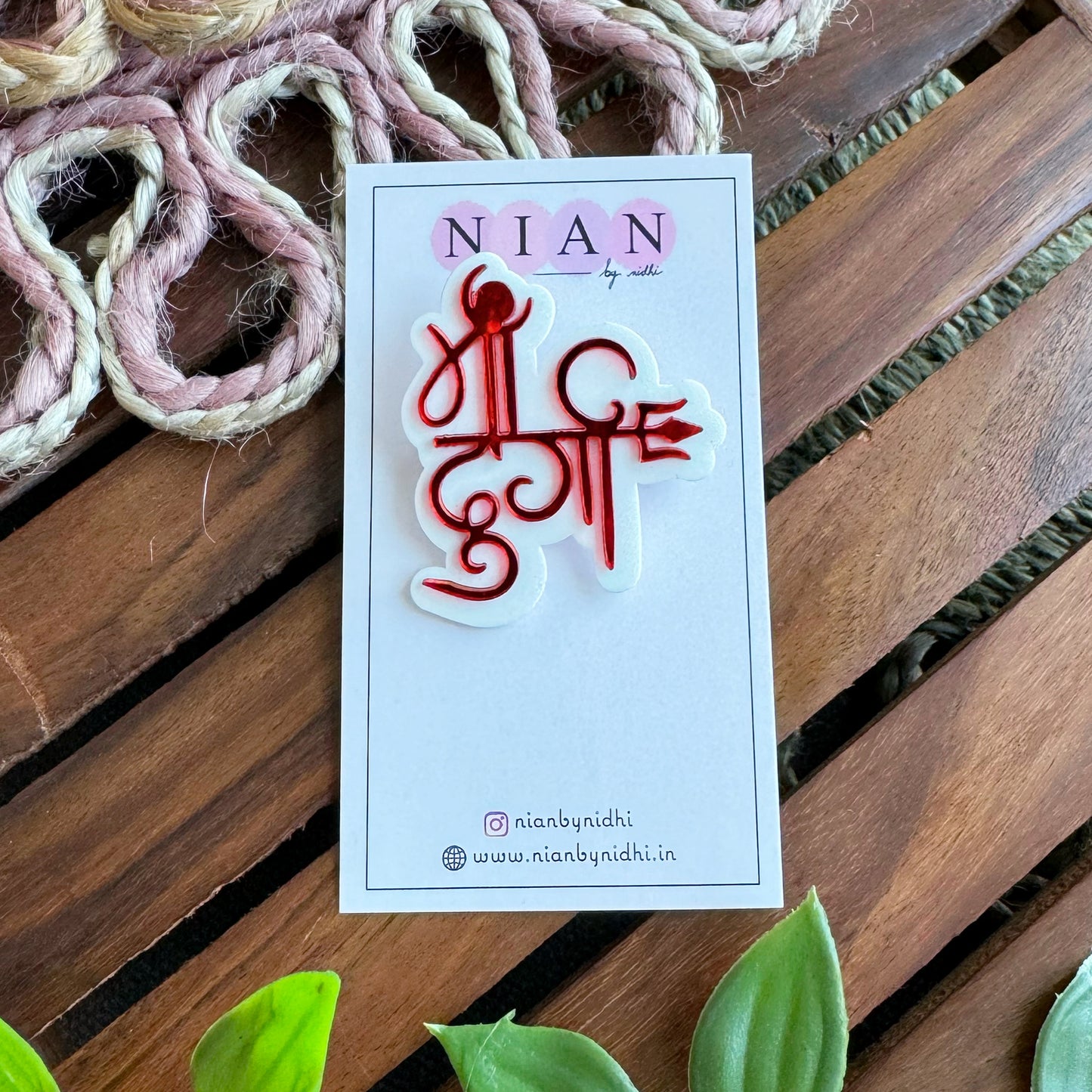 Maa Durga Brooch Pin