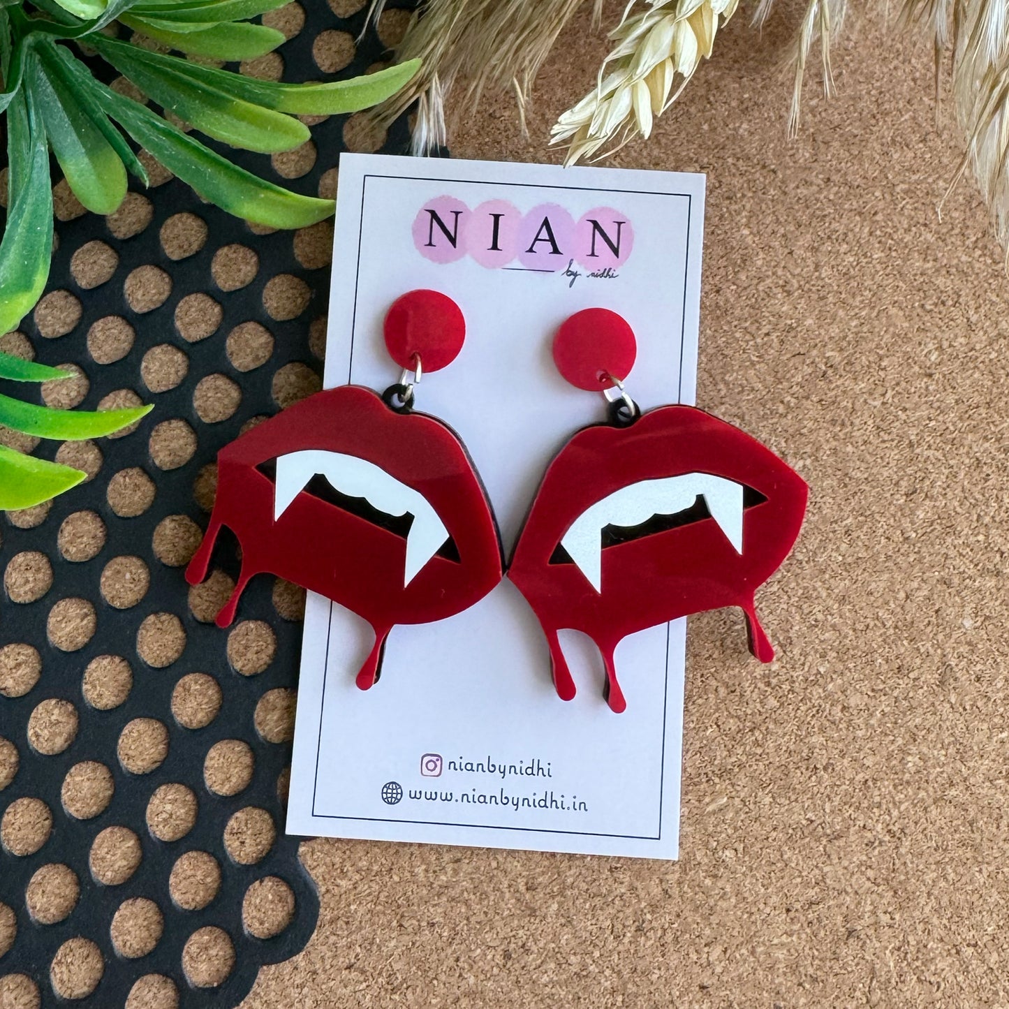 Bloody Lips Earrings