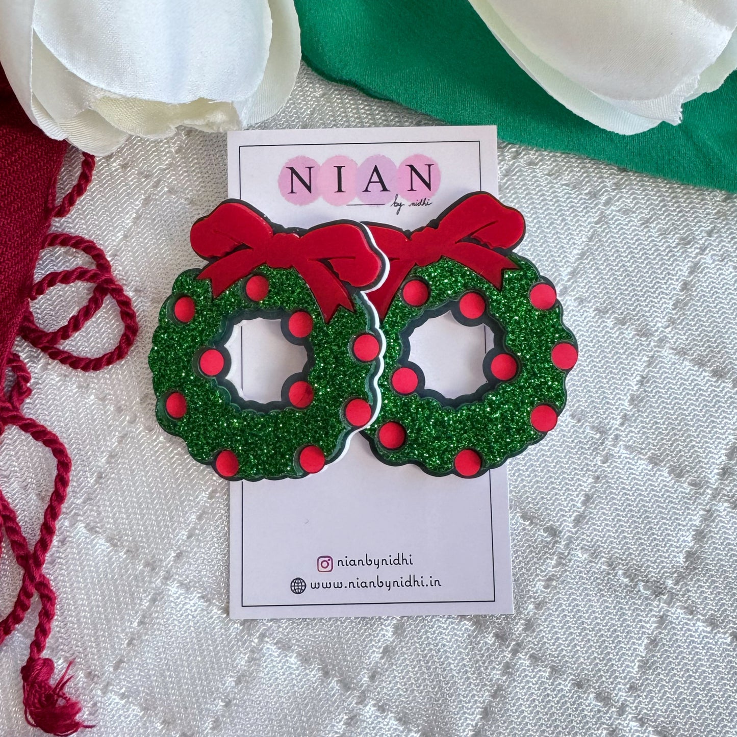 Xmas Wreath Hoops