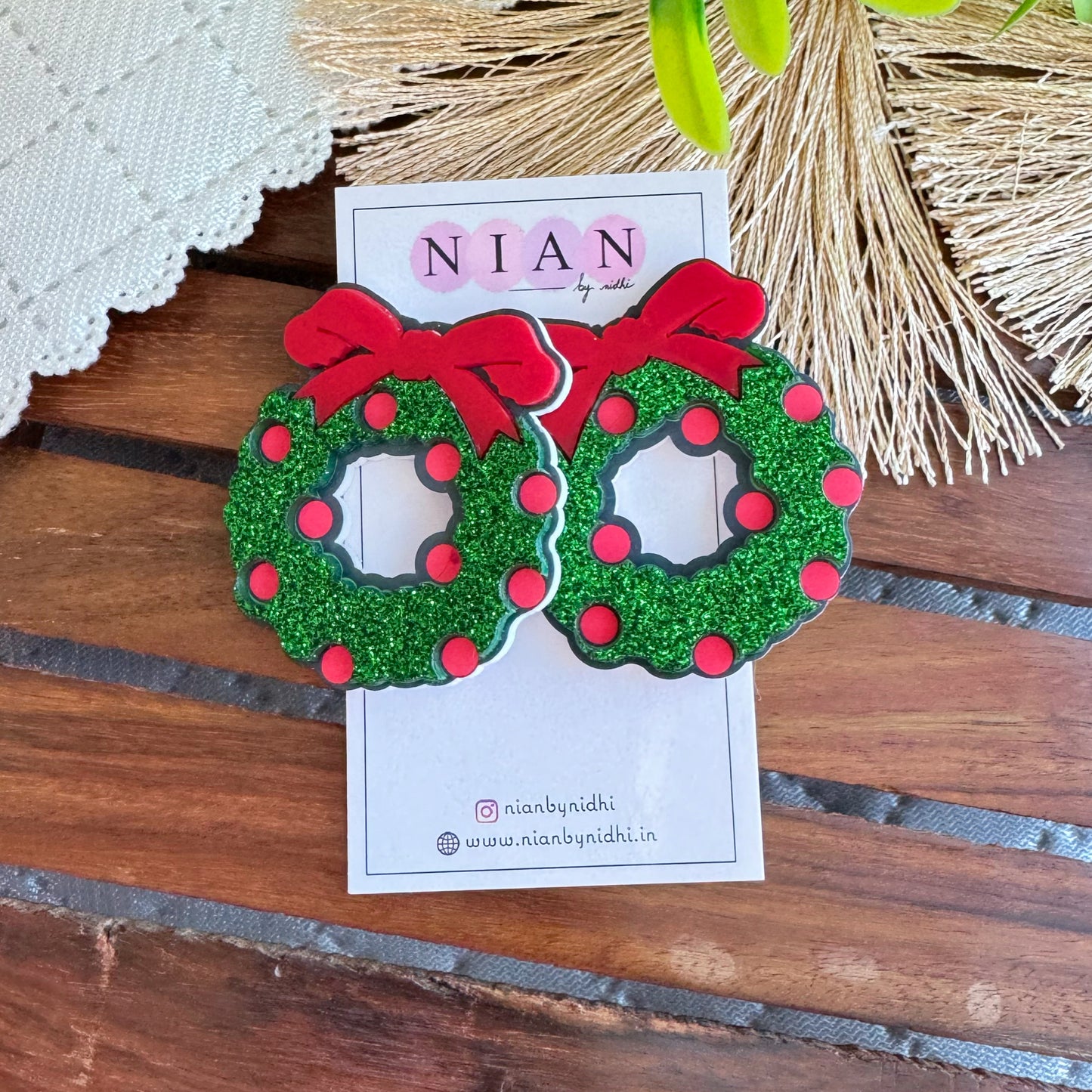 Xmas Wreath Hoops