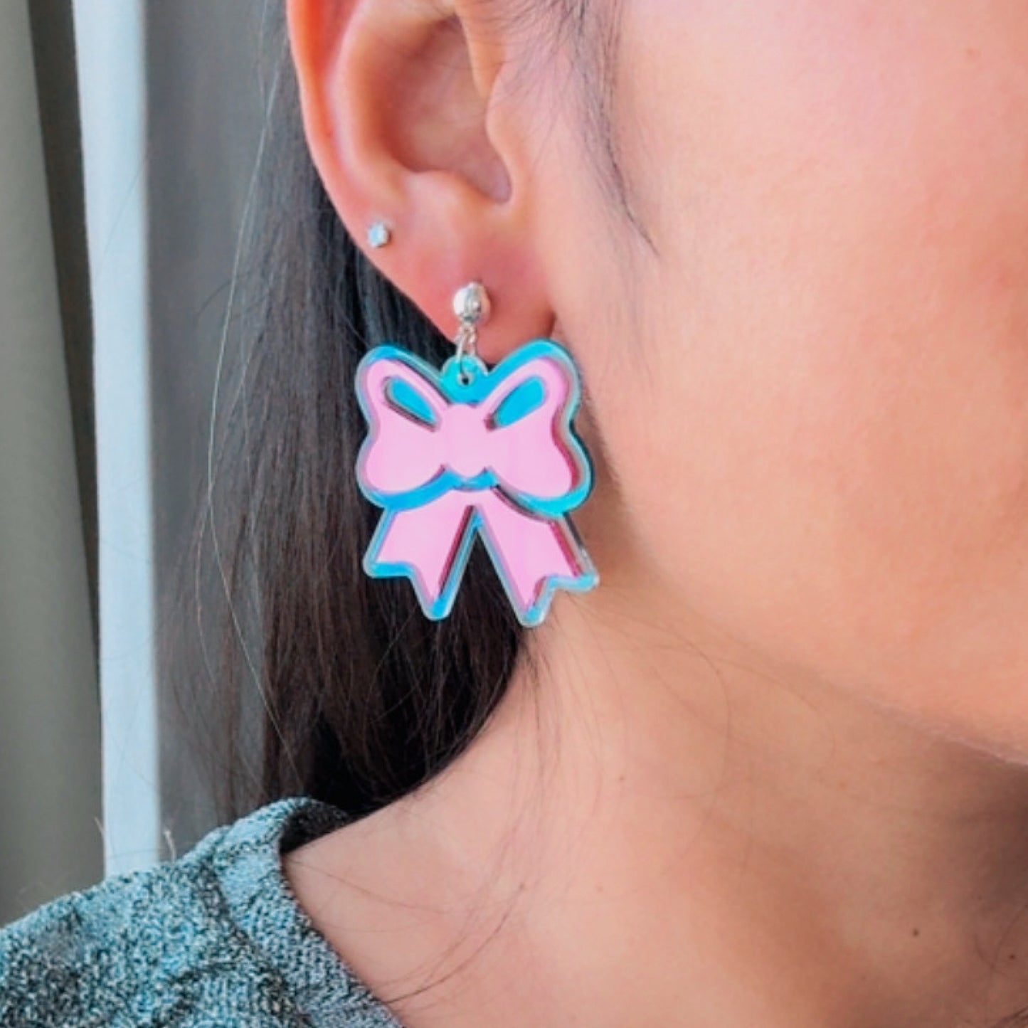 Blush Bow Earrings