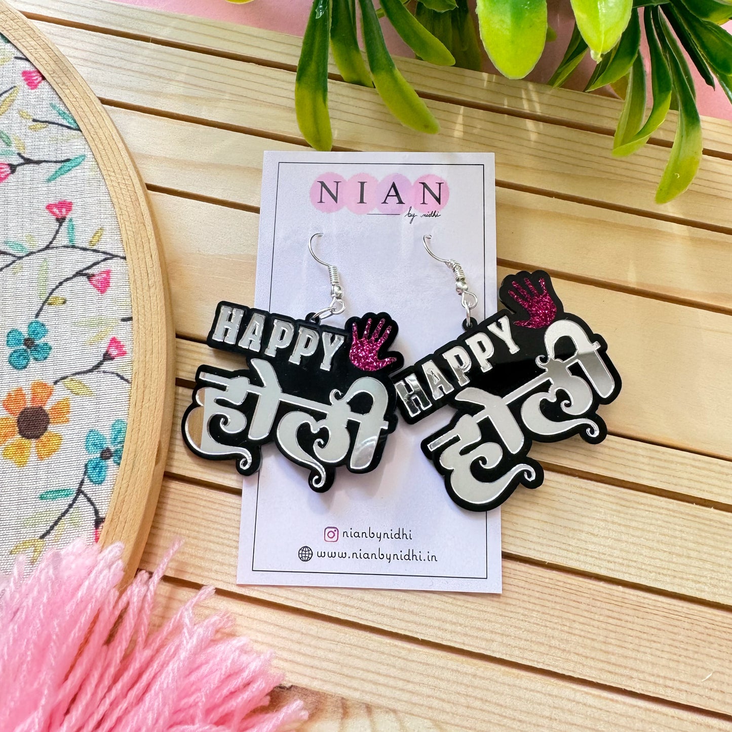 Happy Holi Earrings