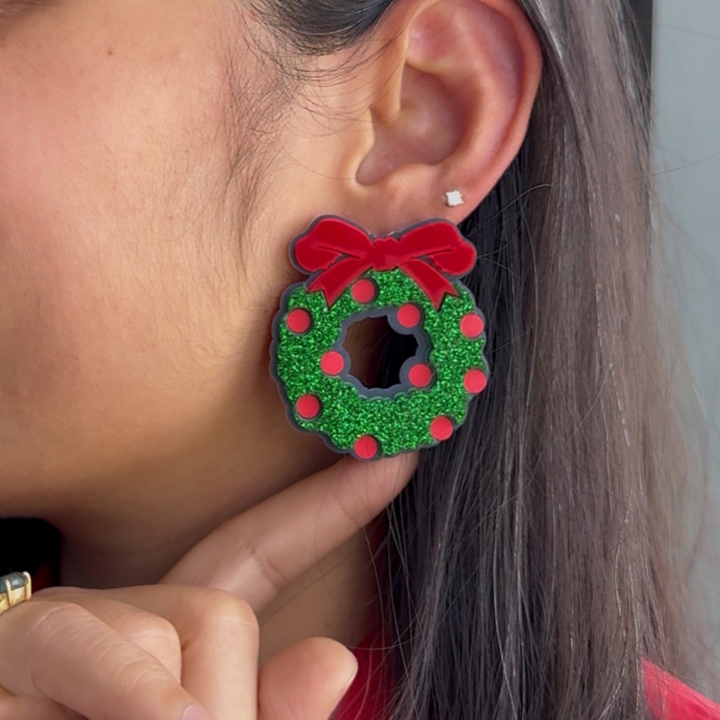 Xmas Wreath Hoops