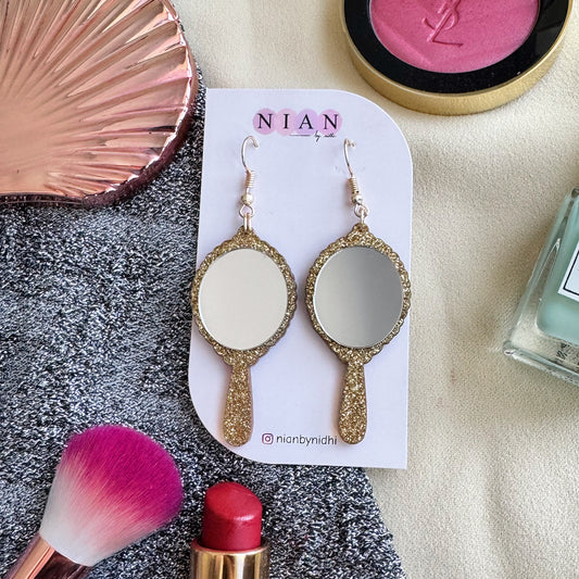 Golden Gaze Mirror Earrings