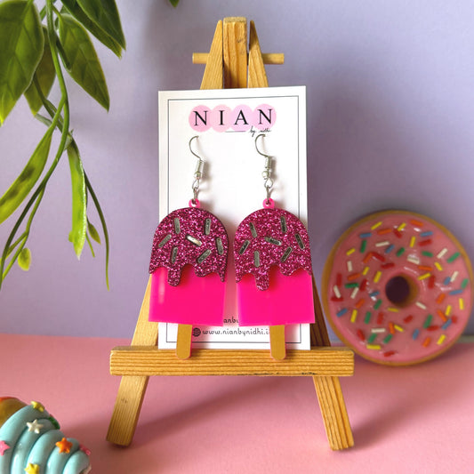 Pink Popsicle Earrings