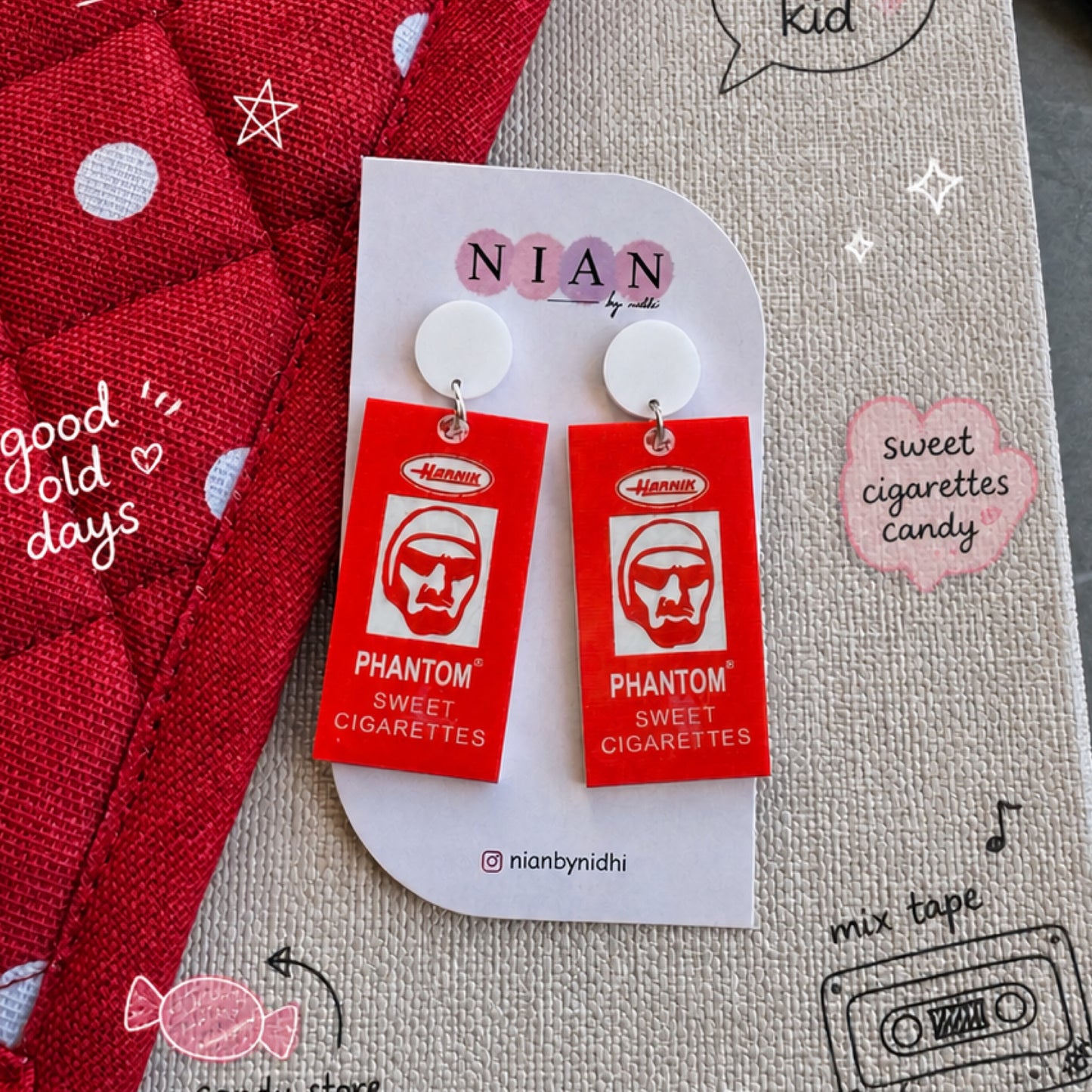 Cigeratte Candy Earrings