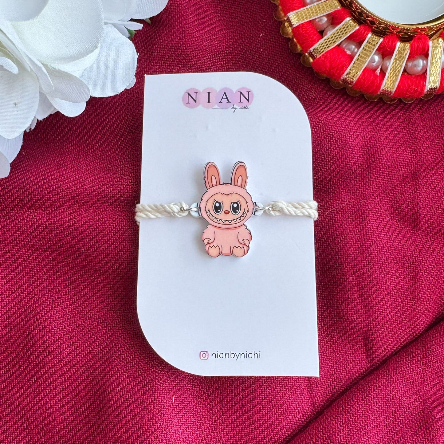 Labubu Rakhi + Earrings Combo