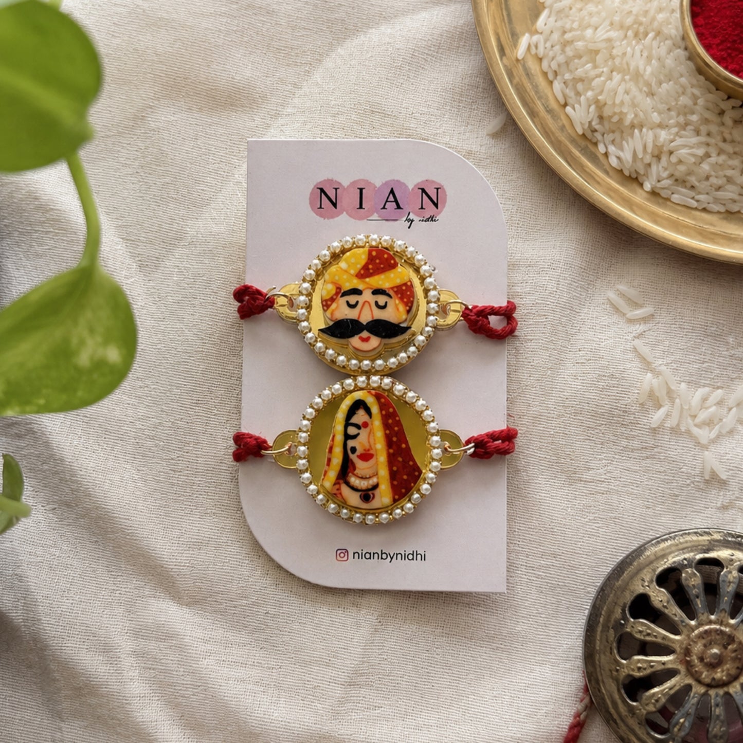 Desi Bhai-Bhabhi Rakhi Set