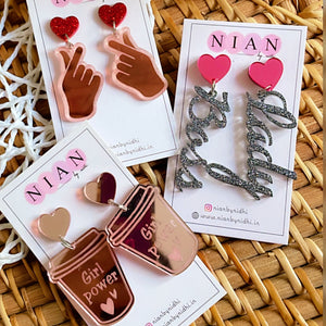 The BFF Combo (Set of 3) - Nian by Nidhi - placed in a bamboo brown background