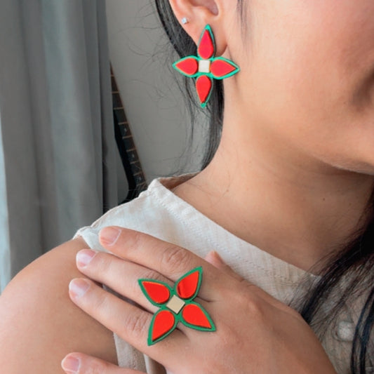 Rangoli Combo (Earrings+Ring)