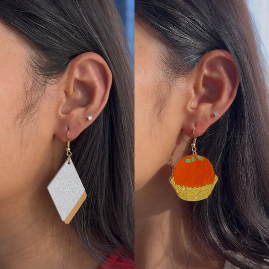 Laddoo-Barfi Earrings