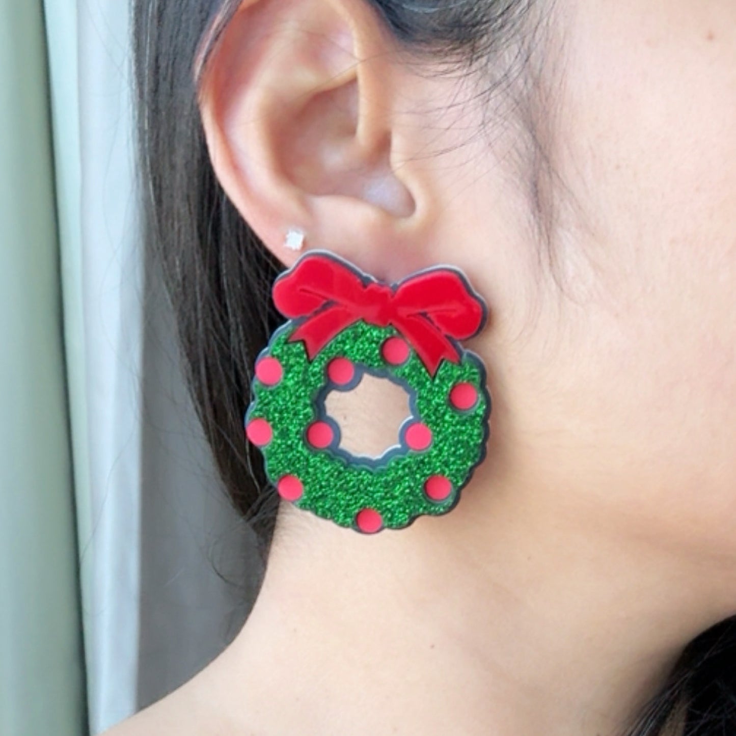 Xmas Wreath Hoops