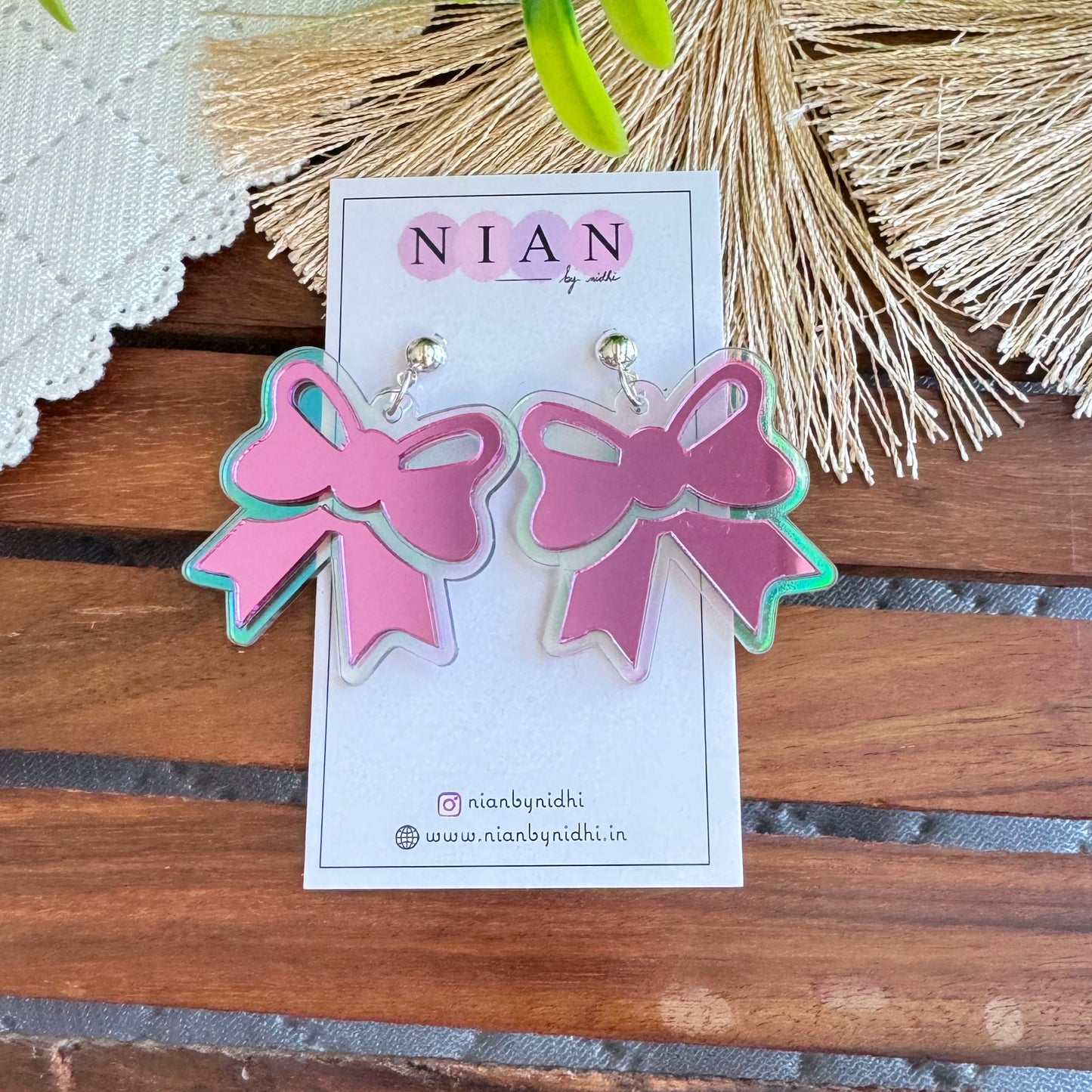 Blush Bow Earrings