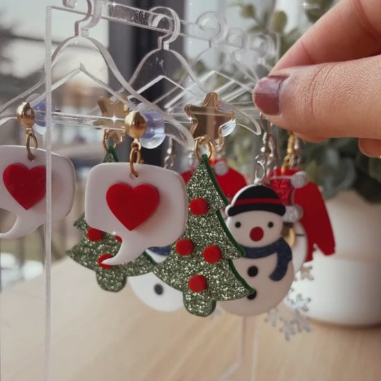 The Hanging Jewellery Organiser - Nian by Nidhi - placed with its 6 hangers and earringsThe Hanging Jewellery Organiser - Nian by Nidhi - placed with its 6 hangers and Christmas Special earrings