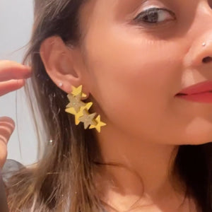 Glitter Star Earrings
