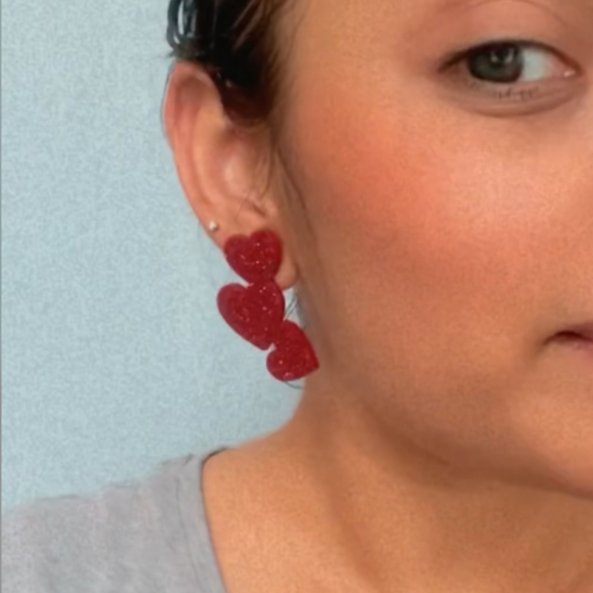Tri Heart Earrings