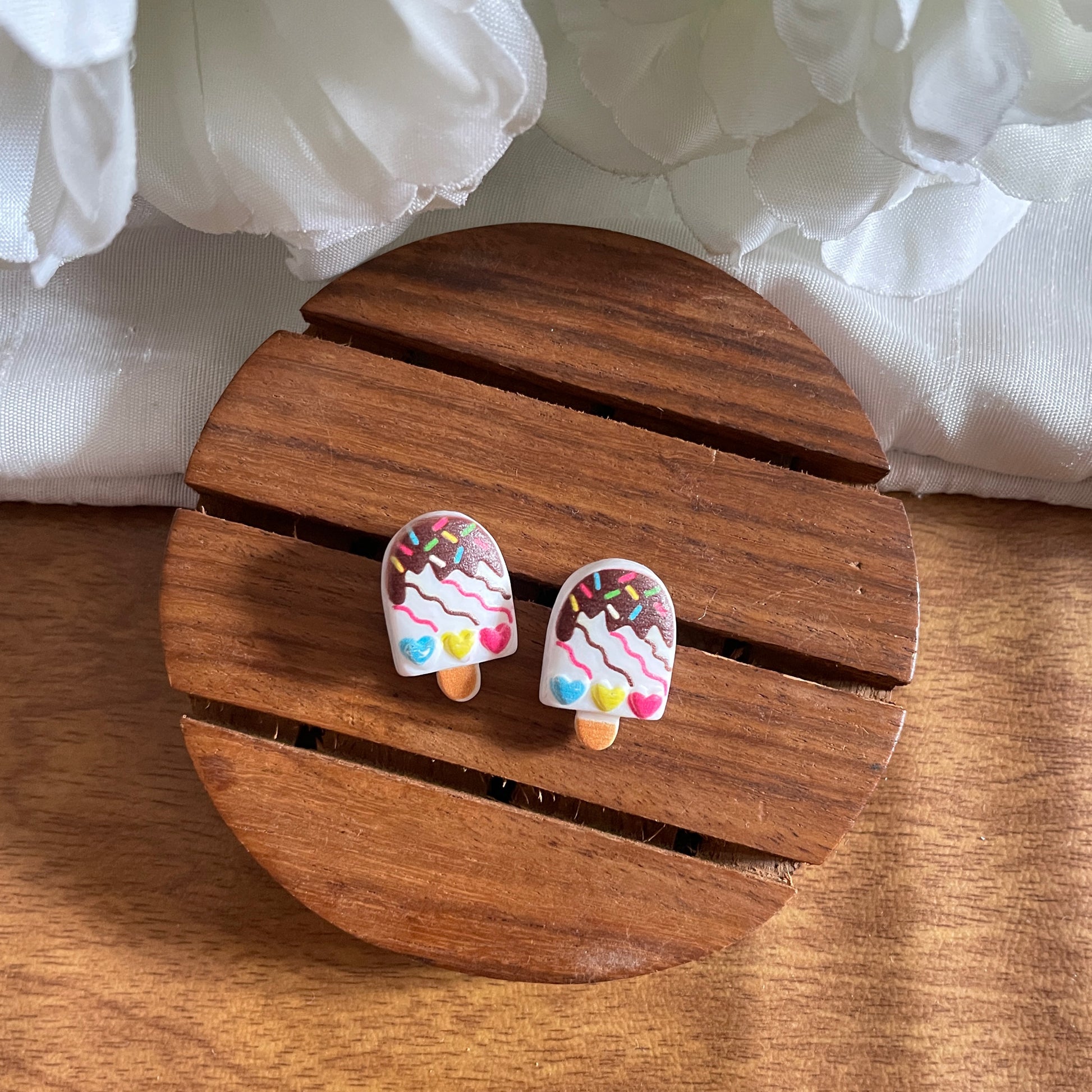 Vanilla Popsicle Studs - Multi color - Nian by Nidhi - in a white and brown background